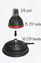 Sirio MAG 3/8 to PL-259 adapter