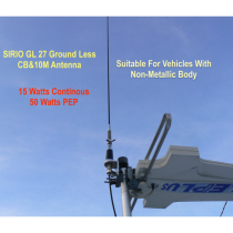 Sirio GL 27 Ground Less CB Antenna - for RV/Boat/Motorcycle