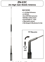 Sirio ZN-22C High Gain 143–147 MHZ VHF Groundless Mobile Antenna